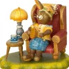 Hubrig, figurines pour enfant Lapin De Paques En Bois Grand-Mere Dans Un Fauteuil