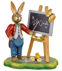 Hubrig, figurines pour enfant Lapin De Paques En Bois Professeur De Maths
