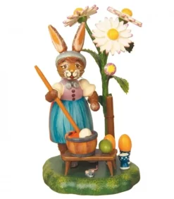 Hubrig, figurines pour enfant Lapin De Paques En Bois Peintre D'Oeufs Colores