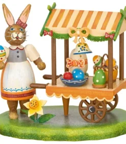 Hubrig, figurines pour enfant Lapin De Paques En Bois Vendeuse D'Oeufs