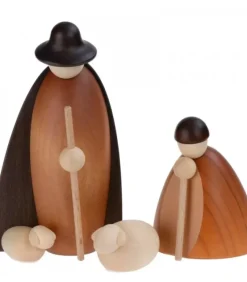 Köhler, Père Noël en bois Les Bergers Et Les Moutons, 12 Cm