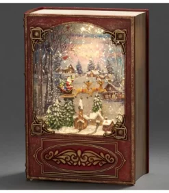 Konstsmide, guirlandes lumineuses de Noël Livre De Noël Lanterne À Neige, Père Noël Dans Un Traineau