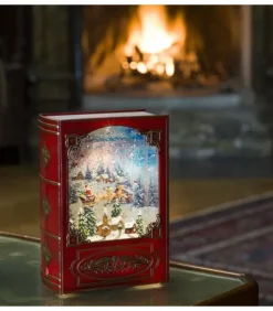 Konstsmide, guirlandes lumineuses de Noël Livre De Noël Lanterne À Neige, Père Noël Dans Un Traineau