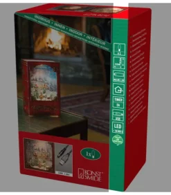 Konstsmide, guirlandes lumineuses de Noël Livre De Noël Lanterne À Neige, Père Noël Dans Un Traineau