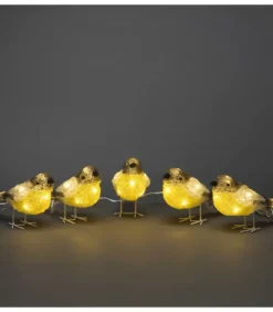 Konstsmide, guirlandes lumineuses de Noël Oiseaux Lumineux Led En Acrylique, 5 Chardonnerets