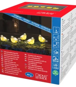 Konstsmide, guirlandes lumineuses de Noël Oiseaux Lumineux Led En Acrylique, 5 Chardonnerets