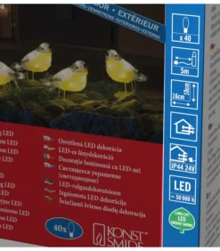 Konstsmide, guirlandes lumineuses de Noël Oiseaux Lumineux Led En Acrylique, 5 Chardonnerets