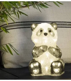 Konstsmide, guirlandes lumineuses de Noël Panda Lumineux Led 27 Cm En Acrylique, 40 Diodes Blanc Chaud