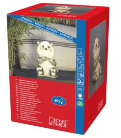 Konstsmide, guirlandes lumineuses de Noël Panda Lumineux Led 27 Cm En Acrylique, 40 Diodes Blanc Chaud