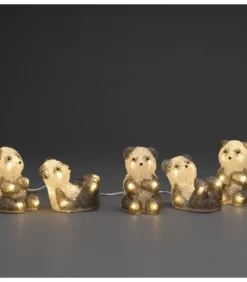 Konstsmide, guirlandes lumineuses de Noël Pandas Lumineux En Acrylique Led, Lot De 5, 11,5 Cm