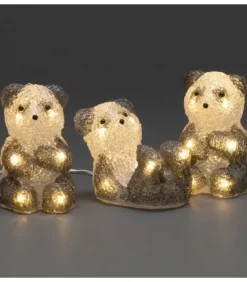 Konstsmide, guirlandes lumineuses de Noël Pandas Lumineux En Acrylique Led, Lot De 5, 11,5 Cm