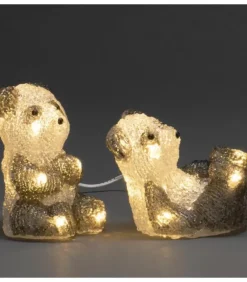 Konstsmide, guirlandes lumineuses de Noël Pandas Lumineux En Acrylique Led, Lot De 5, 11,5 Cm