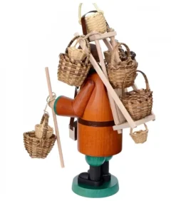 Richard Glasser, Pyramides de Noël allemandes Personnage Brule-Encens Vendeur De Paniers