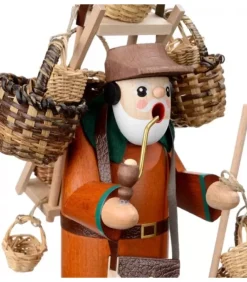 Richard Glasser, Pyramides de Noël allemandes Personnage Brule-Encens Vendeur De Paniers