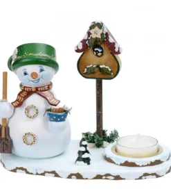 Hubrig, figurines pour enfant Personnage Porte Encens Bonhomme De Neige Avec Bougeoir