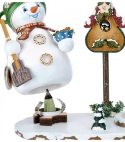 Hubrig, figurines pour enfant Personnage Porte Encens Bonhomme De Neige Avec Bougeoir