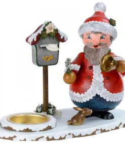 Hubrig, figurines pour enfant Personnage Porte Encens Père Noël Avec Bougeoir