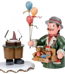 Hubrig, figurines pour enfant Personnage Porte Encens Vendeur De Ballons
