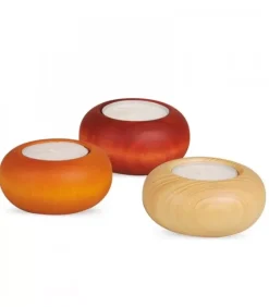 Köhler, Père Noël en bois Petit Bougeoir En Bois Couleur Lasure, 7 Cm