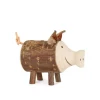 Waldfabrik, photophore en bois et étoile sapin de Noël Petit Cochon En Bois, 3 Cm