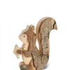 Waldfabrik, photophore en bois et étoile sapin de Noël Petit Ecureuil En Bois 7,5 Cm