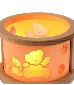 Richard Glasser, Pyramides de Noël allemandes Petit Photophore En Bois, Famille Oursons