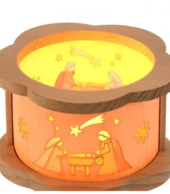 Richard Glasser, Pyramides de Noël allemandes Petit Photophore En Bois Crèche De Noël