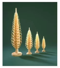 Richard Glasser, Pyramides de Noël allemandes Petit Sapin Noël Bois Sculpte, 5 Cm