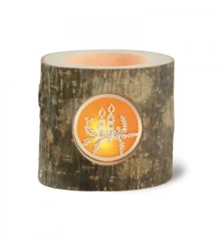 Waldfabrik, photophore en bois et étoile sapin de Noël Photophore En Bois, Motif Bougies De Noël