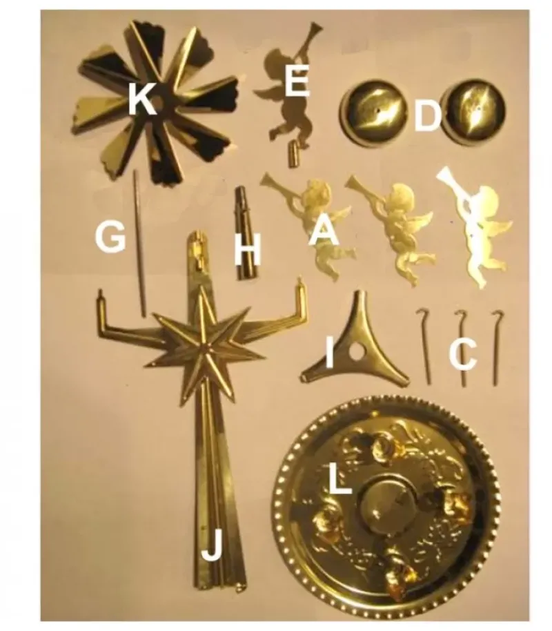 Angel Chimes, carillon des anges Pièces De Rechanges Pour Carillon Dore