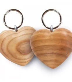 Waldfabrik, photophore en bois et étoile sapin de Noël Porte-Clés Coeur