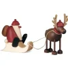 Köhler, Père Noël en bois Père Noël En Bois Sur Luge Et Renne