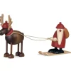 Köhler, Père Noël en bois Père Noël En Bois Sur Ski Et Renne