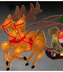 Konstsmide, guirlandes lumineuses de Noël Père Noël Lumineux Avec Rennes Et Traineau