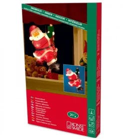 Konstsmide, guirlandes lumineuses de Noël Père Noël Lumineux Grimpeur Sur Une Corde