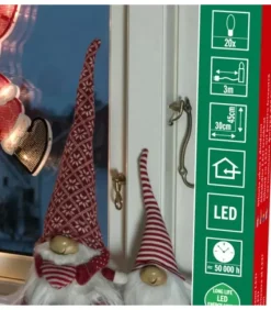 Konstsmide, guirlandes lumineuses de Noël Père Noël Lumineux Qui Salue