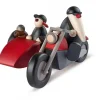 Köhler, Père Noël en bois Père Noël Moderne En Side-Car Au Look Rocker