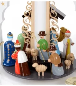 Richard Glasser, Pyramides de Noël allemandes Pyramide Allemande Avec Crèche De Noël Blanche