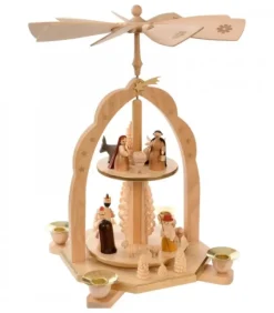 Richard Glasser, Pyramides de Noël allemandes Pyramide Avec Scene De Crèche De Noël Complete