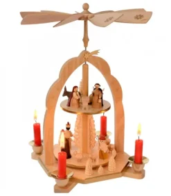 Richard Glasser, Pyramides de Noël allemandes Pyramide Avec Scene De Crèche De Noël Complete