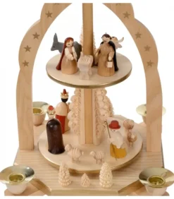 Richard Glasser, Pyramides de Noël allemandes Pyramide Avec Scene De Crèche De Noël Complete