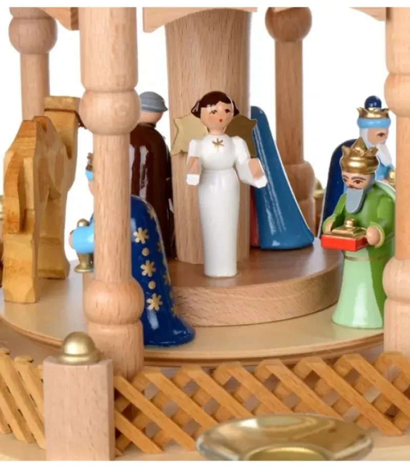 Richard Glasser, Pyramides de Noël allemandes Pyramide De Noël 2 Etages Avec Personnages Couleur