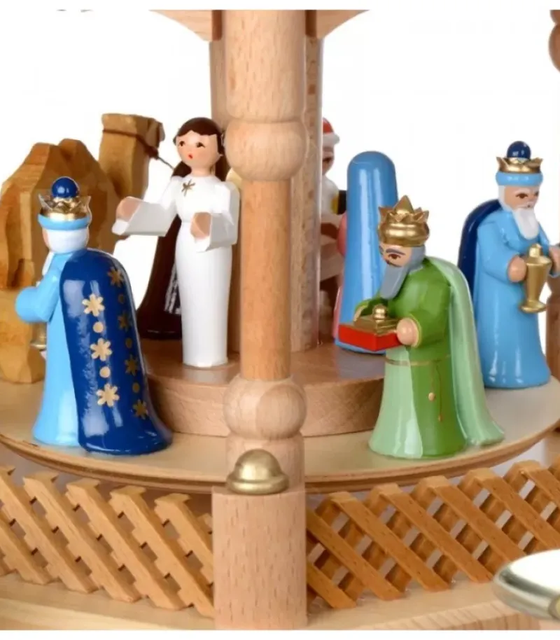 Richard Glasser, Pyramides de Noël allemandes Pyramide De Noël 2 Etages Avec Personnages Couleur