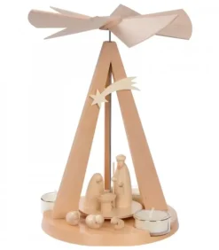 Schalling, crèche moderne Pyramide De Noël Bois Au Design Moderne