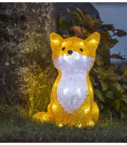 Konstsmide, guirlandes lumineuses de Noël Renard Lumineux A Led En Acrylique, 27 Cm