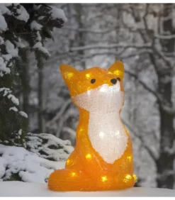 Konstsmide, guirlandes lumineuses de Noël Renard Lumineux A Led En Acrylique, 27 Cm