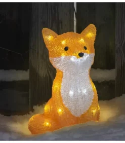Konstsmide, guirlandes lumineuses de Noël Renard Lumineux A Led En Acrylique, 27 Cm