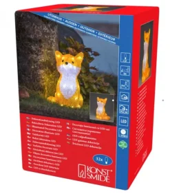 Konstsmide, guirlandes lumineuses de Noël Renard Lumineux A Led En Acrylique, 27 Cm