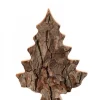 Waldfabrik, photophore en bois et étoile sapin de Noël Sapin En Bois Déco En Ecorce 15 Cm