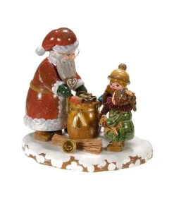 Hubrig, figurines pour enfant Village De Noël Miniature, Enfants Et Père Noël